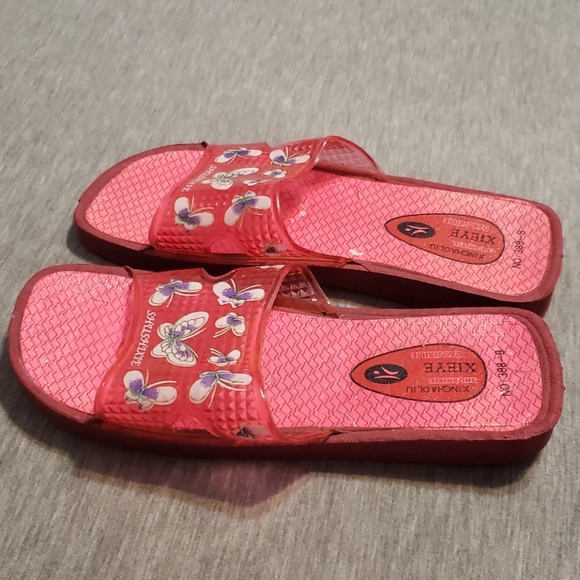 Y2K Pink Jelly Butterfly Slide Sandals - Picture 6 of 16